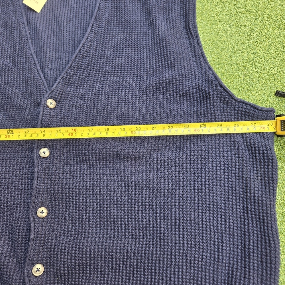 Vintage Eddie Bauer Sweater Vest XXL new With Tags Blue Knit - Picture 9 of 9
